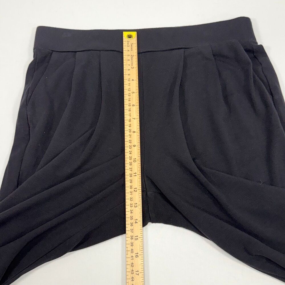 Pleated Wide Leg LOFT Petites Black Rayon Trouser Pants Size LP Large Petite - Picture 4 of 9